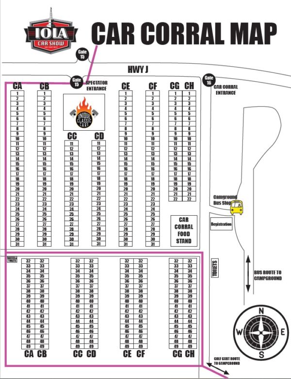 Map For Iola Car Show